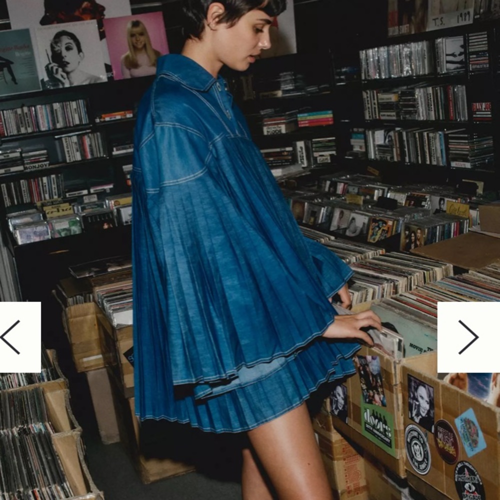 Fall Ready ANTHROPOLOGIE “FOREVER THAT GIRL”Katherine Denim Swing Mini Dress